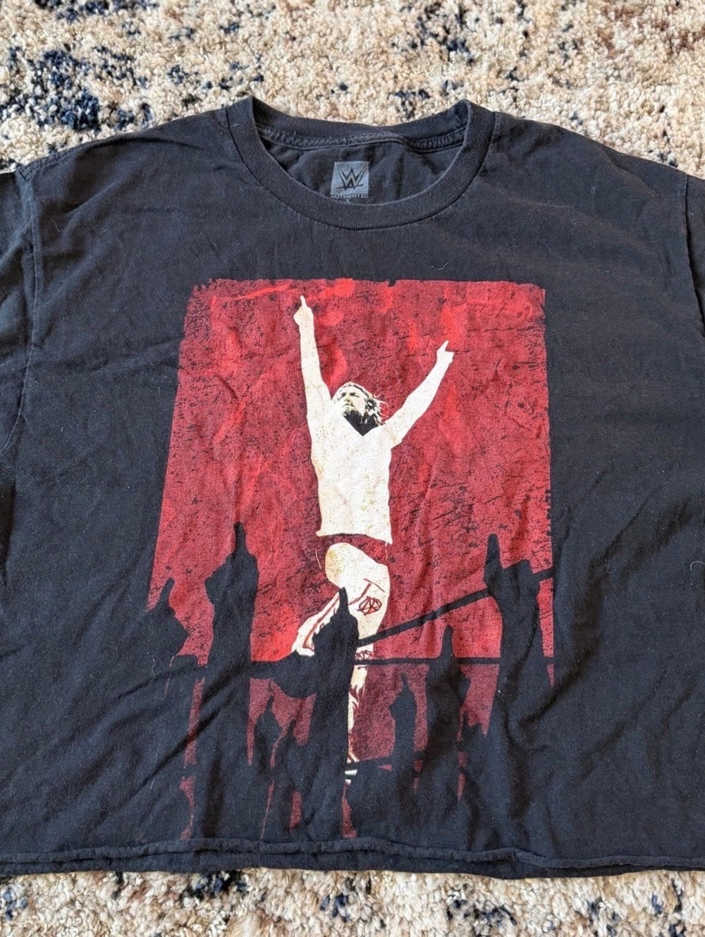 WWE Yes Wrestler Jumping Graphic Tee Shirt L